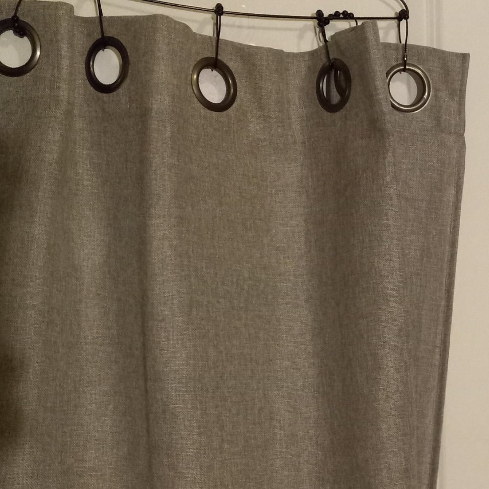 Brown/Tan Burlap Blackout Curtains (2 panels)
